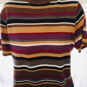 Sagharbor striped multicolor women’s shirt medium